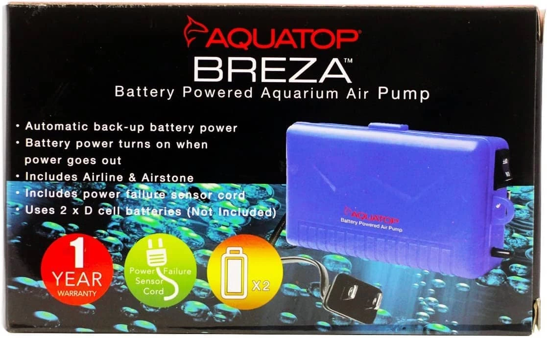 Aquatop Breza Battery Powered Aquarium Air Pump - Blue 2 Aquatop Breza Battery Powered Aquarium Air Pump - Blue - Image 2
