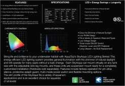 Aquatop Skyaqua Ultrabright LED Aquarium Light System - 18 - 24 In -Fish Supplies Store aquatop skyaqua ultrabright led aquarium light system 18 24 in 853410