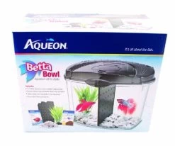 Aqueon Betta Bowl Aquarium Kit - Black - 0.5 Gal
