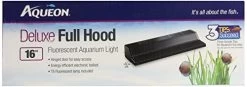 Aqueon Deluxe Full Fluorescent Hood - Black - 16" X 8"