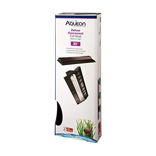 Aqueon Deluxe Full Fluorescent Hood - Black - 30" X 12" 1 Aqueon Deluxe Full Fluorescent Hood - Black - 30" X 12"