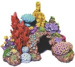 Exotic Environments Caribbean Living Reef Resin Aquatics Decoration - Mini