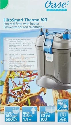 Oase Filtosmart Thermo 100 External Aquarium Filter - 30 Gal -Fish Supplies Store oase filtosmart thermo 100 external aquarium filter 30 gal 577501