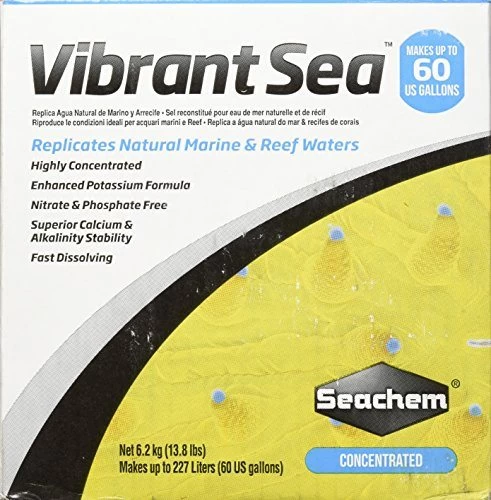 Seachem Vibrant Sea Salt - 60 Gal 1 Seachem Vibrant Sea Salt - 60 Gal