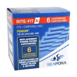 Seapora Rite-Fit A Cartridges For Penguin® Power Filters - 75B/99 (Mini)/99B/100B - 6 Pk