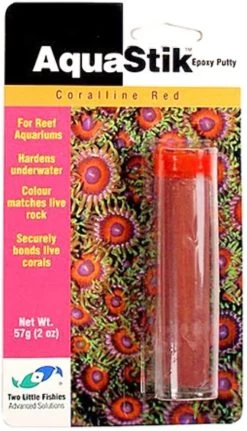 Two Little Fishies AquaStik Epoxy Putty - Coralline Red - 2 Oz